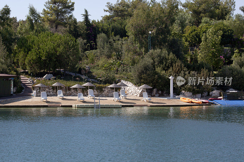 土耳其gulluk bodrum空荡荡的海滩